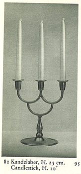 Firma Svenskt Tenn, kandelabrar, ett par, modell 81, Stockholm, 1925-27.