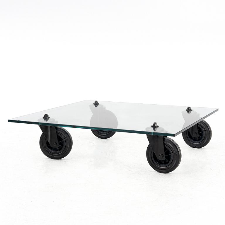 Gae Aulenti, Coffee table, “Tavolo con Ruote”, Fontana Arte, Italy, late 20th/early 21st century.