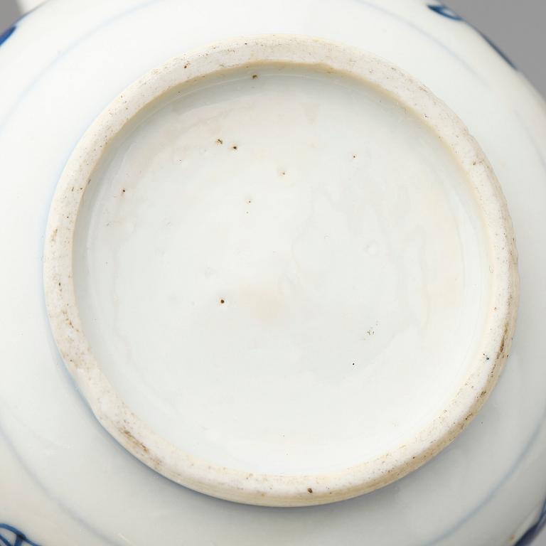 KOPPAR med FAT, 6 st, samt övriga delar, 21 st, Kina, Qing dynastin (1644-1912).