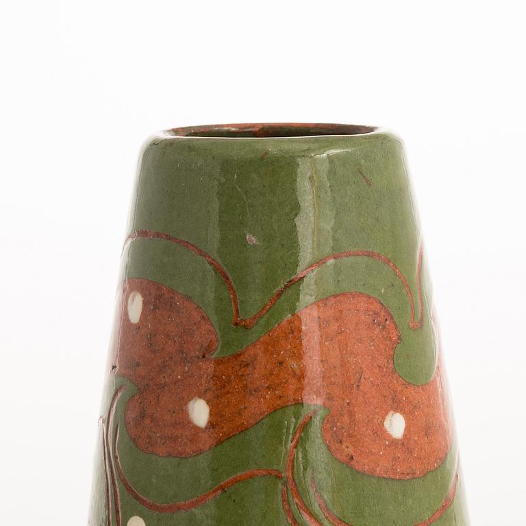 ALFRED WILLIAM FINCH, A ceramic vase, signed A.W.F. Iris, Finland. Around the turn of the 20th Century.
