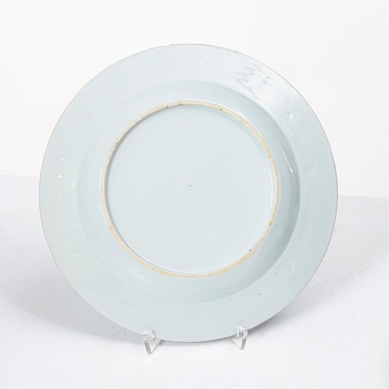 Tallrikar, 16 st, porslin, Kina, Qianlong (1736-95).