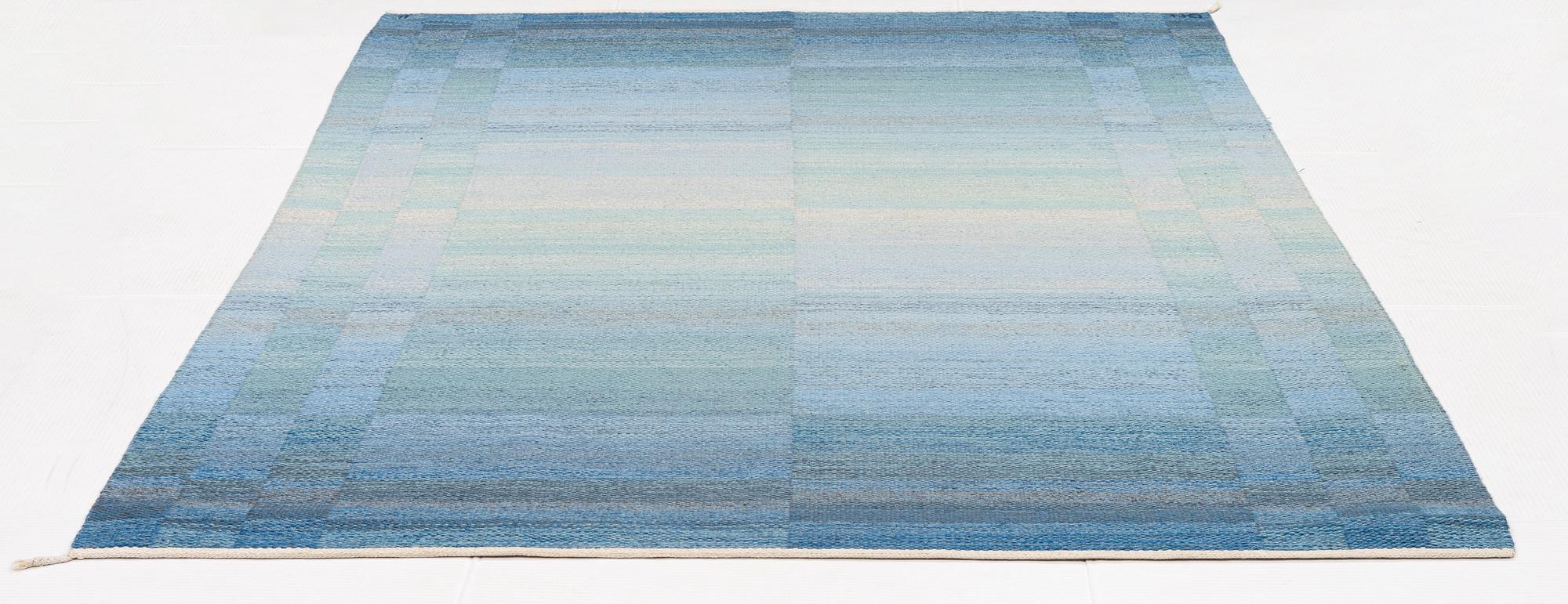 Matta, gobelängteknik och rölakan, ca 243 x 169 cm,  signerad GN.