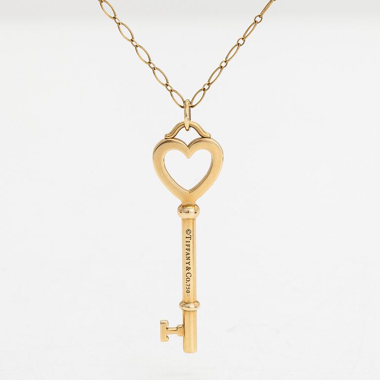 Tiffany & Co, halsband, "Heart Key", 18K guld.