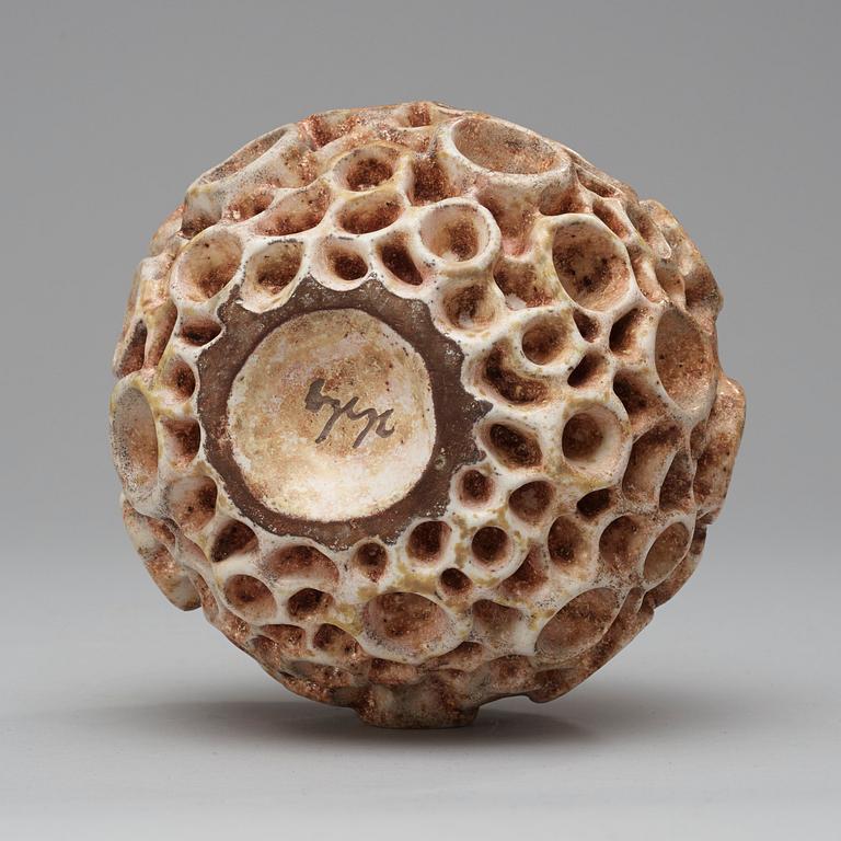 A Hans Hedberg faience sponge, Biot, France.