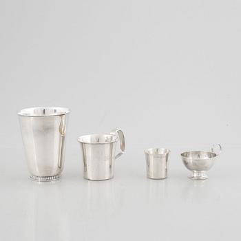 A Set of Silver Cups and Mugs, including mark of GAB, Stockholm 1965 (4 pieces).