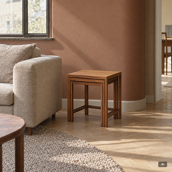 Three nesting tables, second half of the 20th century.