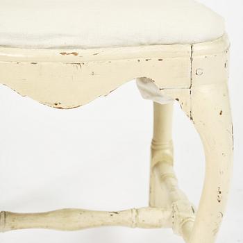 A Swedish late baroque / early rococo chair, mid 18th century.
