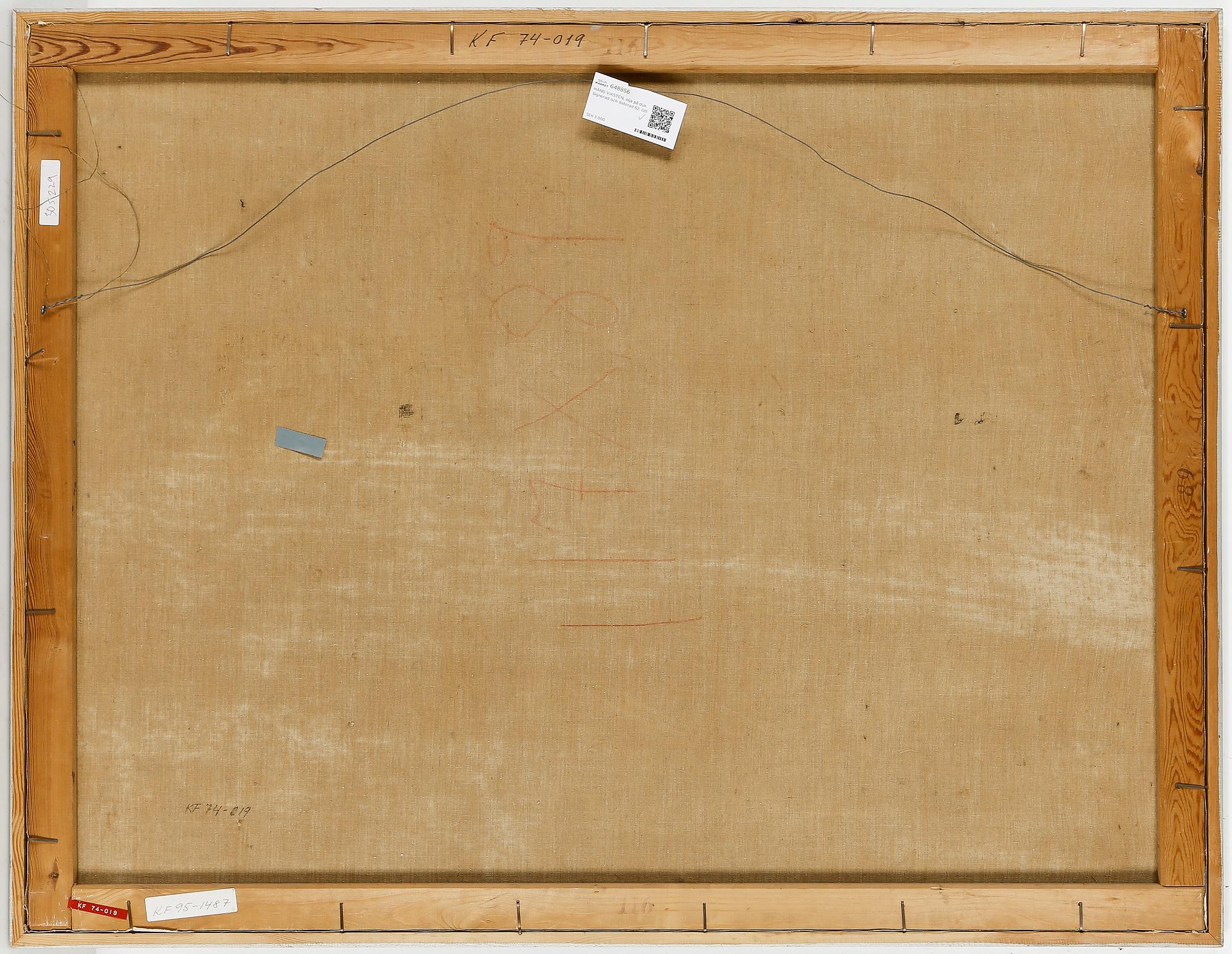 HANS VIKSTEN, olja på duk. Signerad och daterad 62.