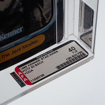 STAR WARS, Yoda, POTF 92 back, AFA 40 Y-G, Kenner 1985.