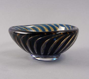 SKÅL, glas, Ariel Nr 1711 E, Edvin Öhström, Orrefors 1952.