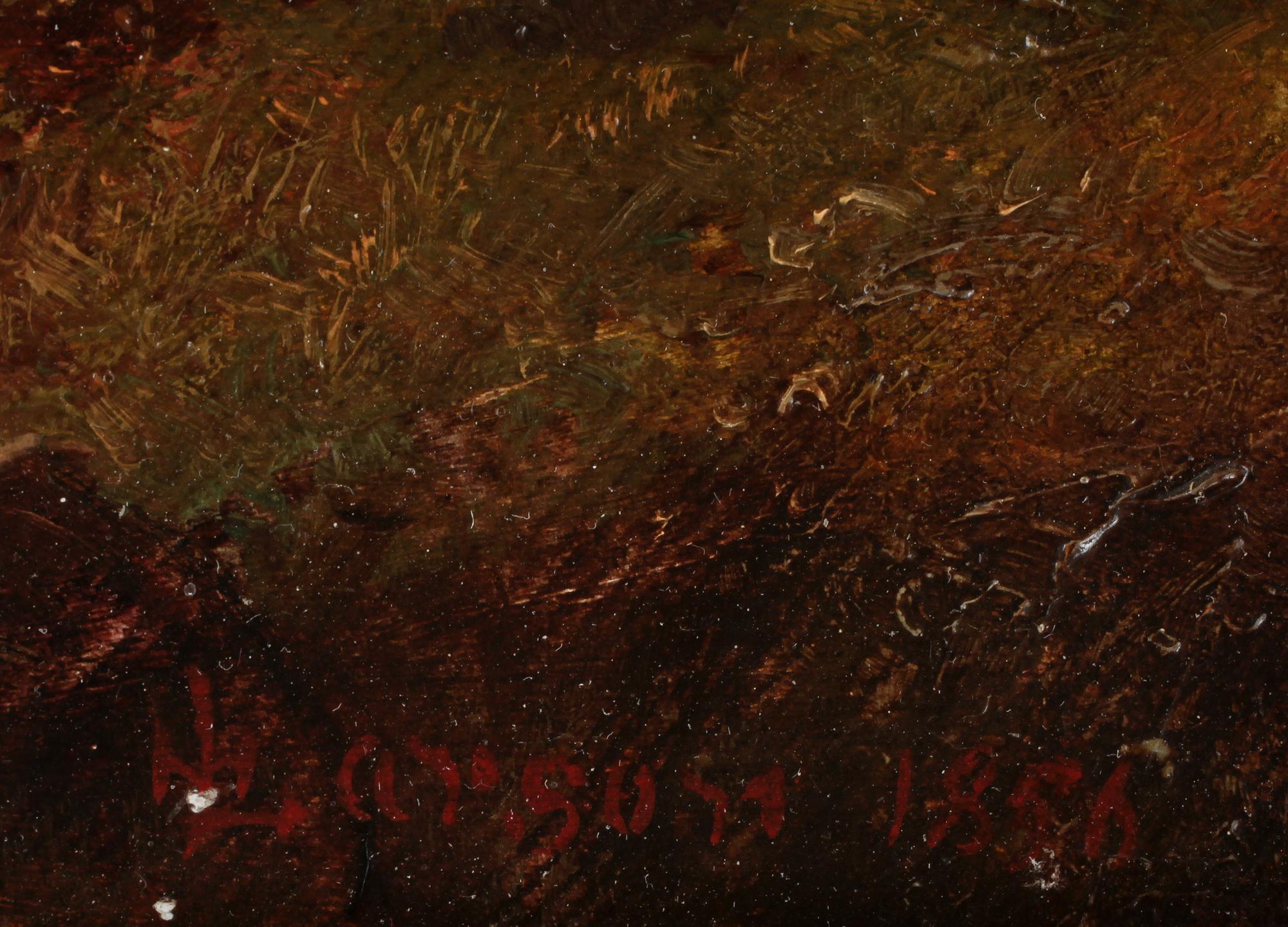 MARCUS LARSON, olja på duk, sign och dat 1856.