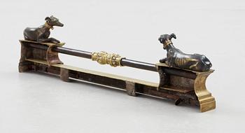 A pair of French 19th century fire dogs.