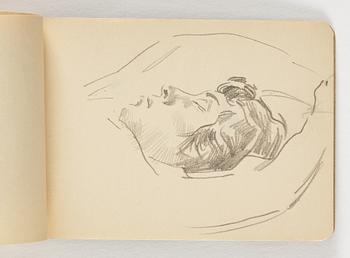 Lotte Laserstein, 10 små skissblock med teckningar.