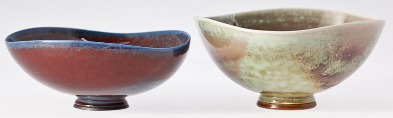 SKÅLAR, 2 st, stengods, Berndt Friberg Gustavsberg.