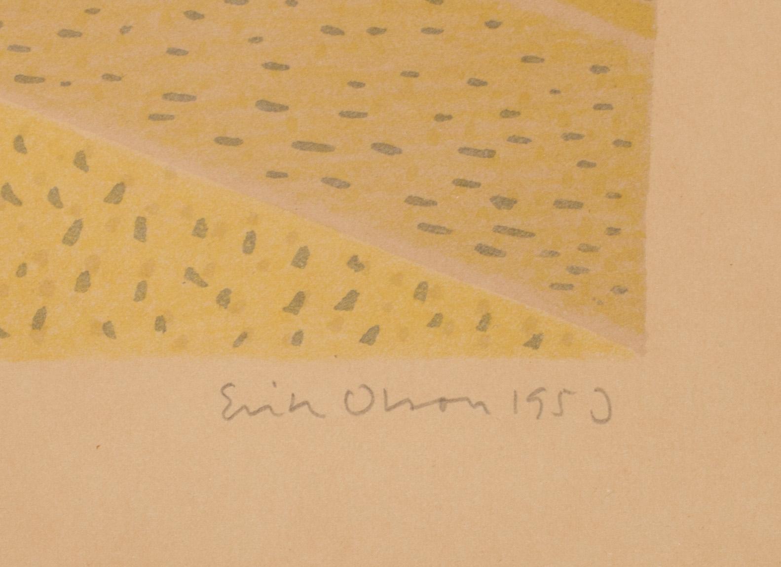 ERIK OLSON, färglitografi, signerad och daterad 1950, numrerad 54/160.