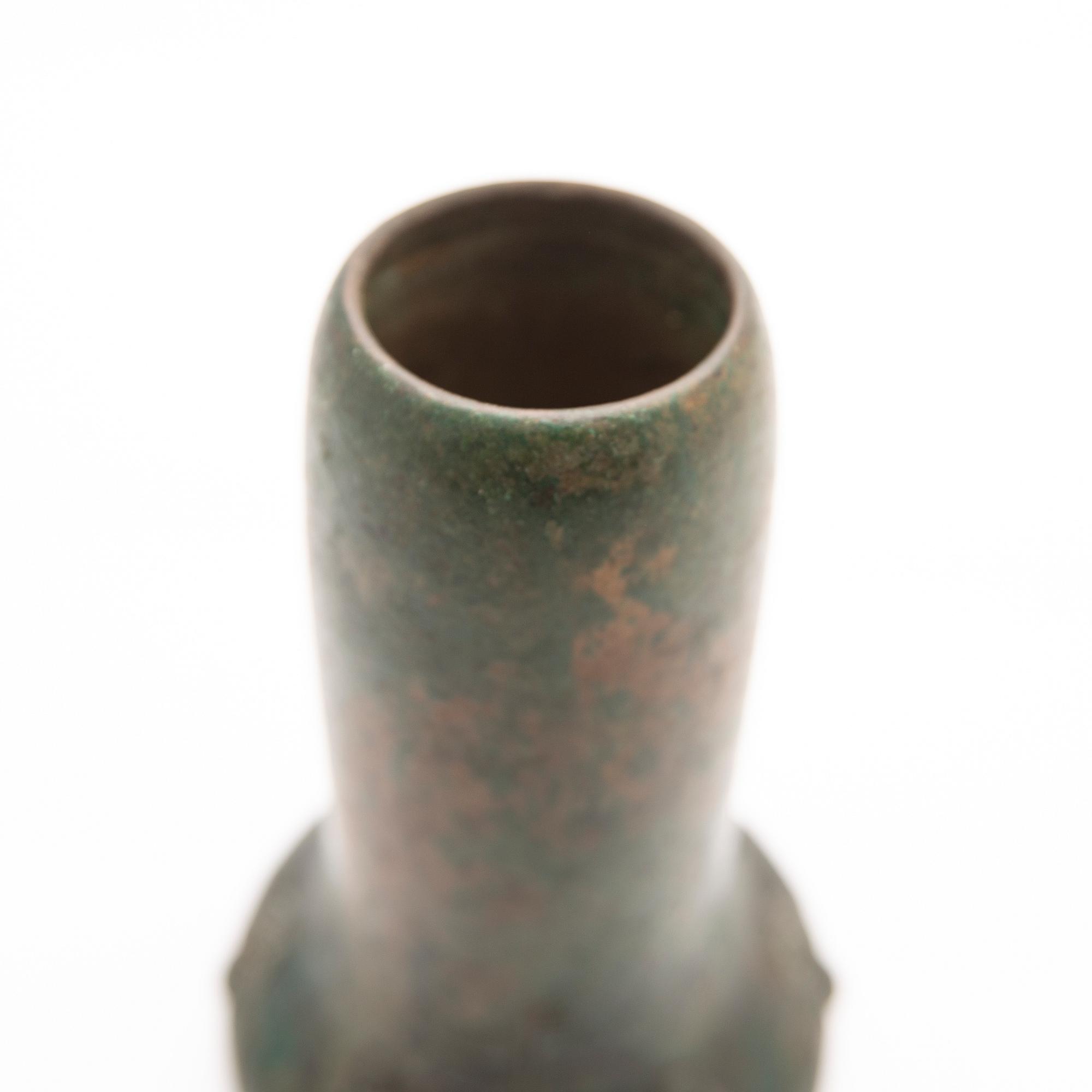 Hugo Elmqvist, Vase, bronze, Art Nouveau, Stockholm, early 20th century.