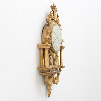Wall clock, late Gustavian, late 18th century.