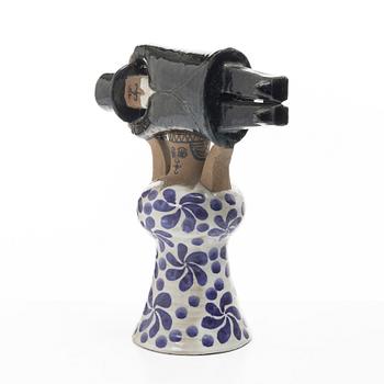 Lisa Larson, a stoneware figurine, 'Samhällsbedatten', Gustavsberg, Sweden.