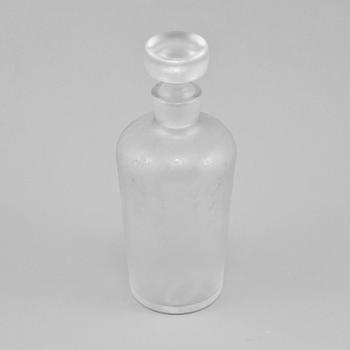 KARAFF, glas, troligen "Iced", Vicke Lindstrand, Orrefors, 1900-tal.