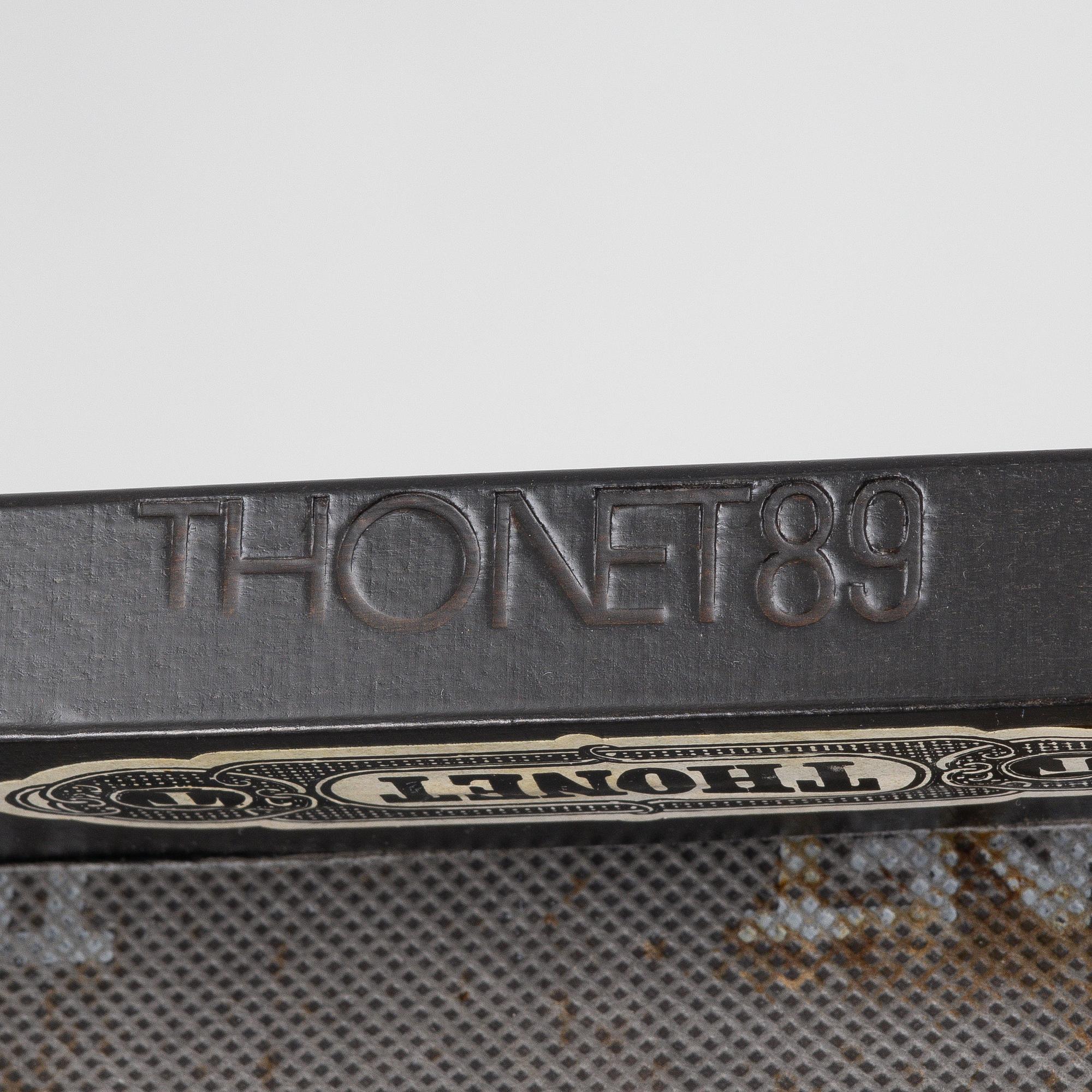 Six Thonet chairs, model 264P, 1989.