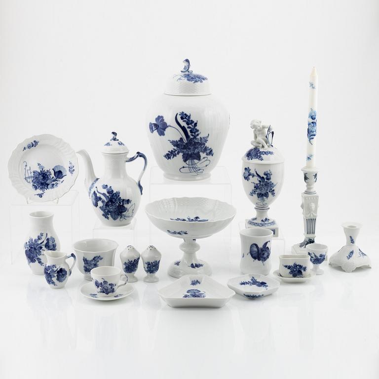 48 pieces of a 'Blue Flower' porcelain service, Royal Copenhagen, Denmark.