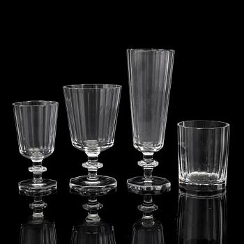 ELIS BERGH, glasservis, 40 delar, glas, "Karlberg", Kosta.