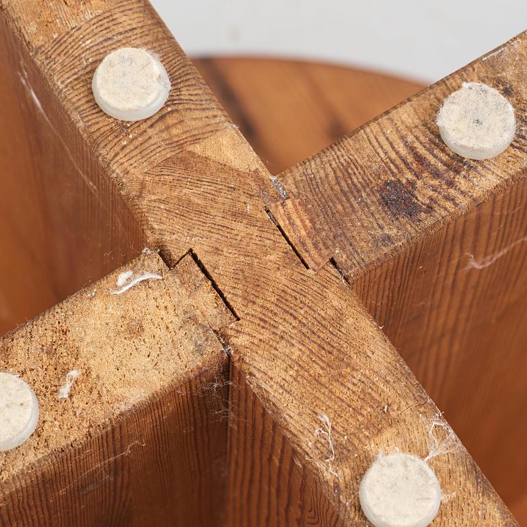 Axel Einar Hjorth, a "Lovö" stained pine table, Nordiska Kompaniet, Sweden 1930's.