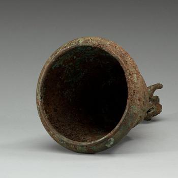 TEMPELKLOCKA, brons. Östra Java, Majapahit Kingdom, troligen 1200-tal.