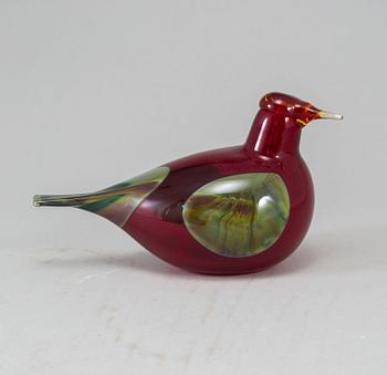 OIVA TOIKKA, glasfågel, Fallingwater nr 2120/2500, signerad Oiva Toikka Nuutajärvi.