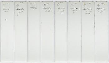 Peder Duke, Polyptyk, oil on canvas/panel, 8 parts, signed and dated 1990 verso.