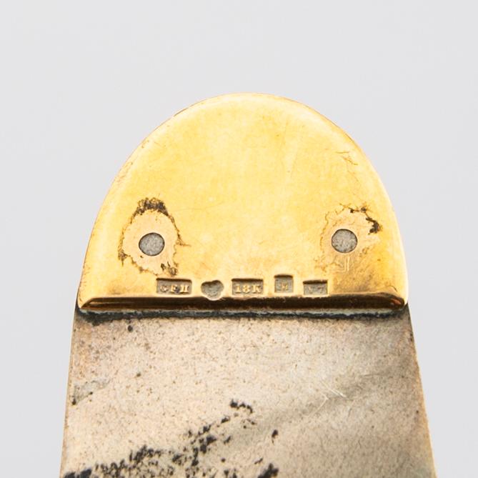 An 18K gold and silver sculpture by Hallengren Malmö 1923.