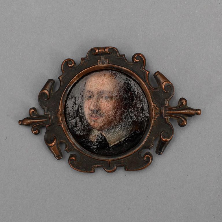 OKÄND KONSTNÄR, miniatyr, olja på koppar, barock, 1600-tal.