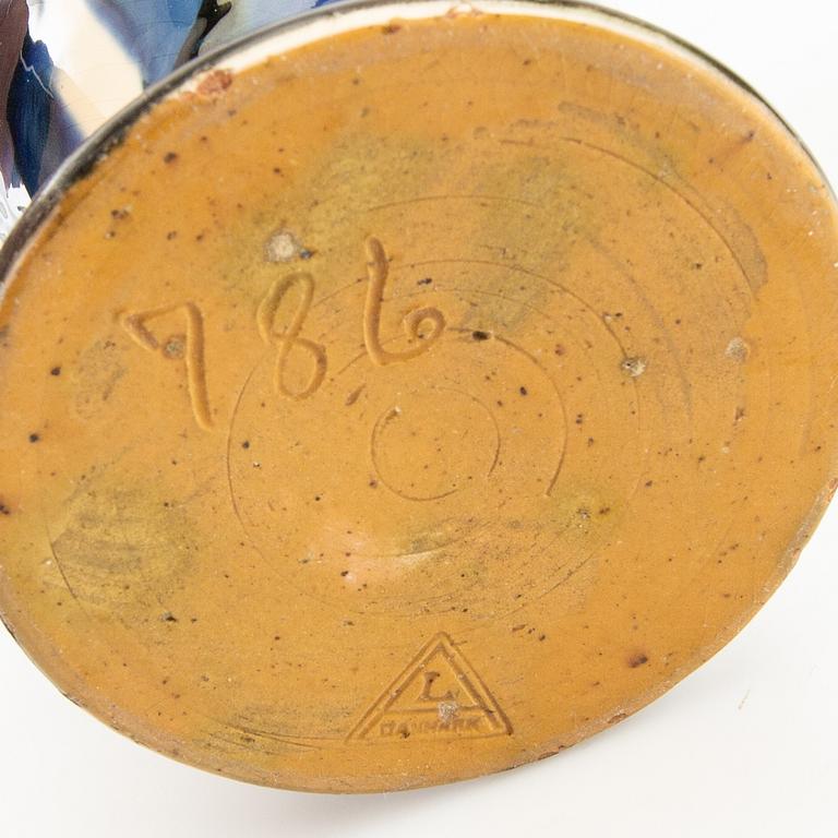 Vaser 4 st Annashaab lervarefabrik Danmark 1910/20-tal glaserat lergods.