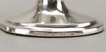 A piar of Swedish 19th century silver candle sticks, mark of JU Flohr Norrköping 1829, height ca 16 cm,