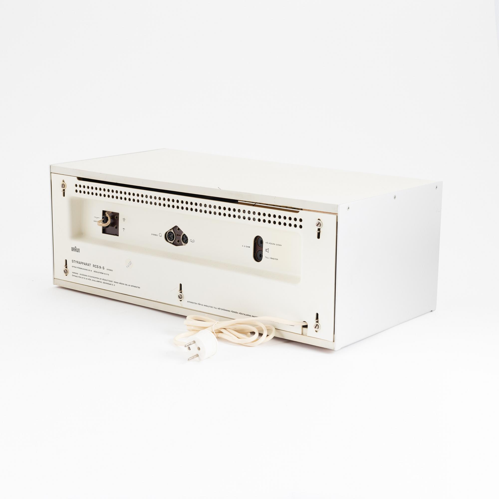 Dieter Rams, receiver/radio with amplifier, model 'RCS 9-S', Braun, designed in 1961.