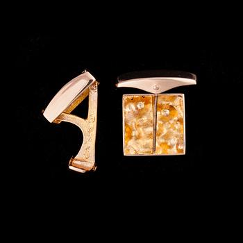 MANSCHETTKNAPPAR, 14K guld. Finska stämplar. Vikt ca 7,6 g.