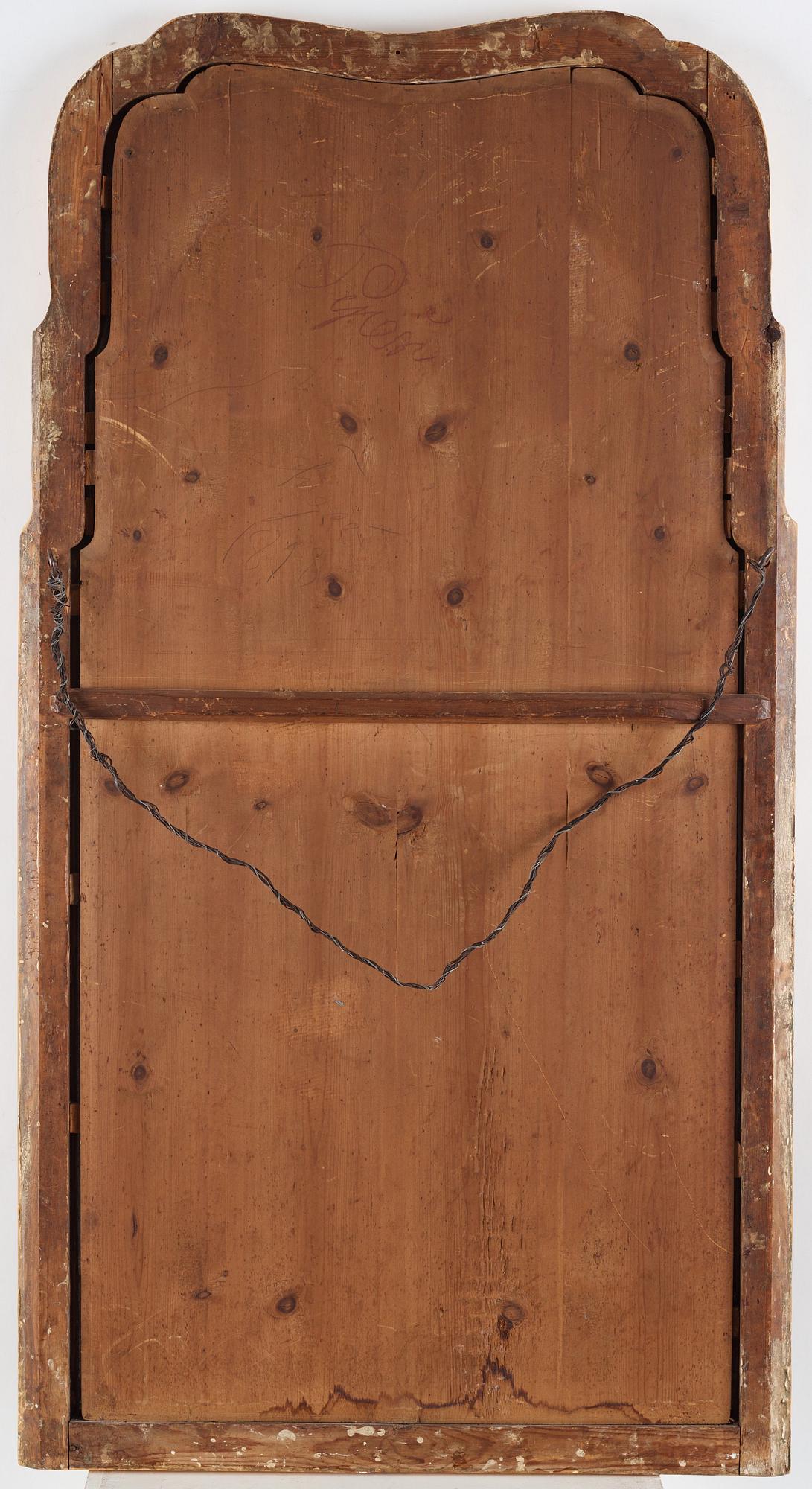 A transitional Baroque/Rococo mirror.