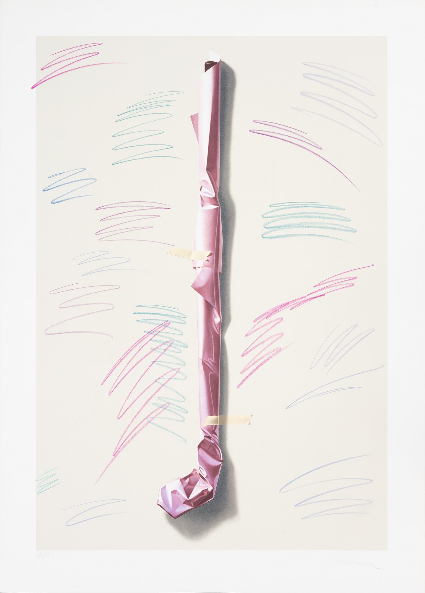 Yrjö Edelmann, "Golf club wrapped in pink".