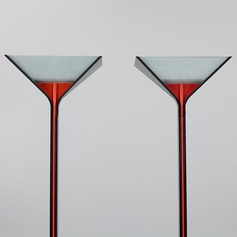 Tobia Scarpa, a pair of 'Papillona' floor lamps, Flos, Italy.