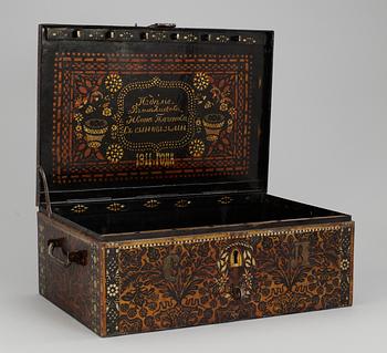 An Ivan Paschenov & Söner metal strong box, Liskovo, Russia 1911.