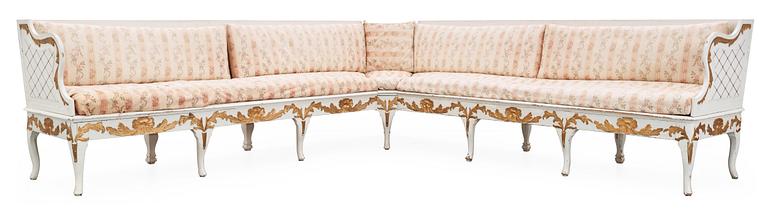 A Finnish 19th century corner sofa.