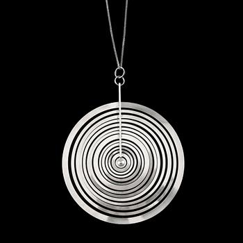 307. Tapio Wirkkala, RIIPUS, hopeaa, "Hopeakuu", N. Westerback, Helsinki 1971. Paino 45 g.