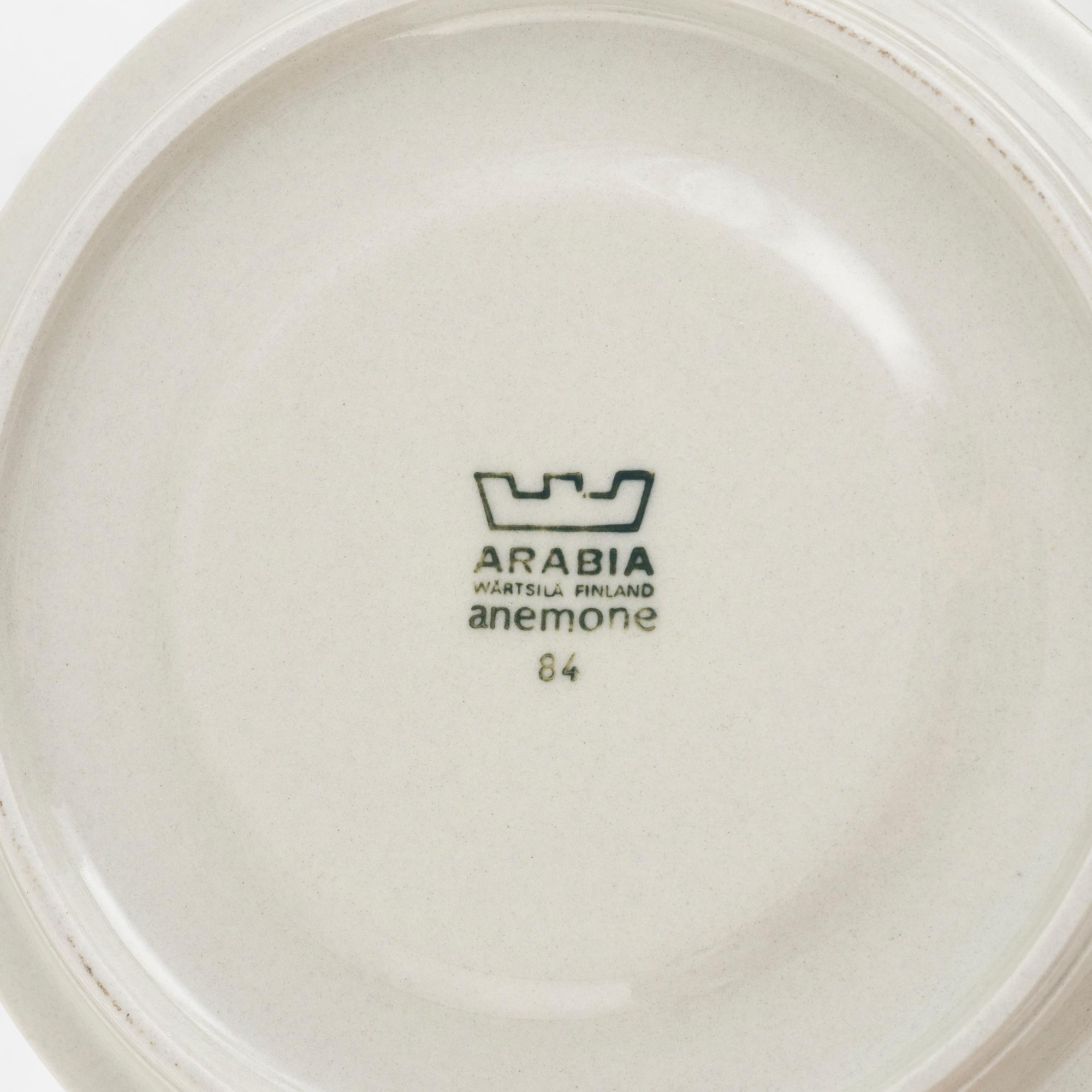 Ulla Procopé, a 13-piece "Anemone" tea service, Arabia, Finland.