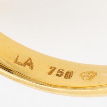 Ring, 18K guld med en rund briljantslipad diamant.