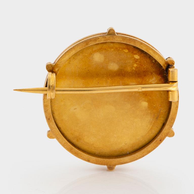 Epinay de Briort, brosch 18K guld med rosenslipade diamanter.