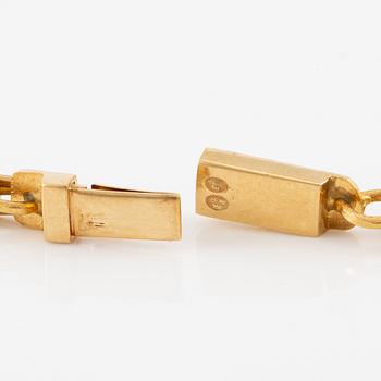 Björn Weckström, necklace 18K gold, with tourmaline sticks "The Flowering Wall", Lapponia 1974.