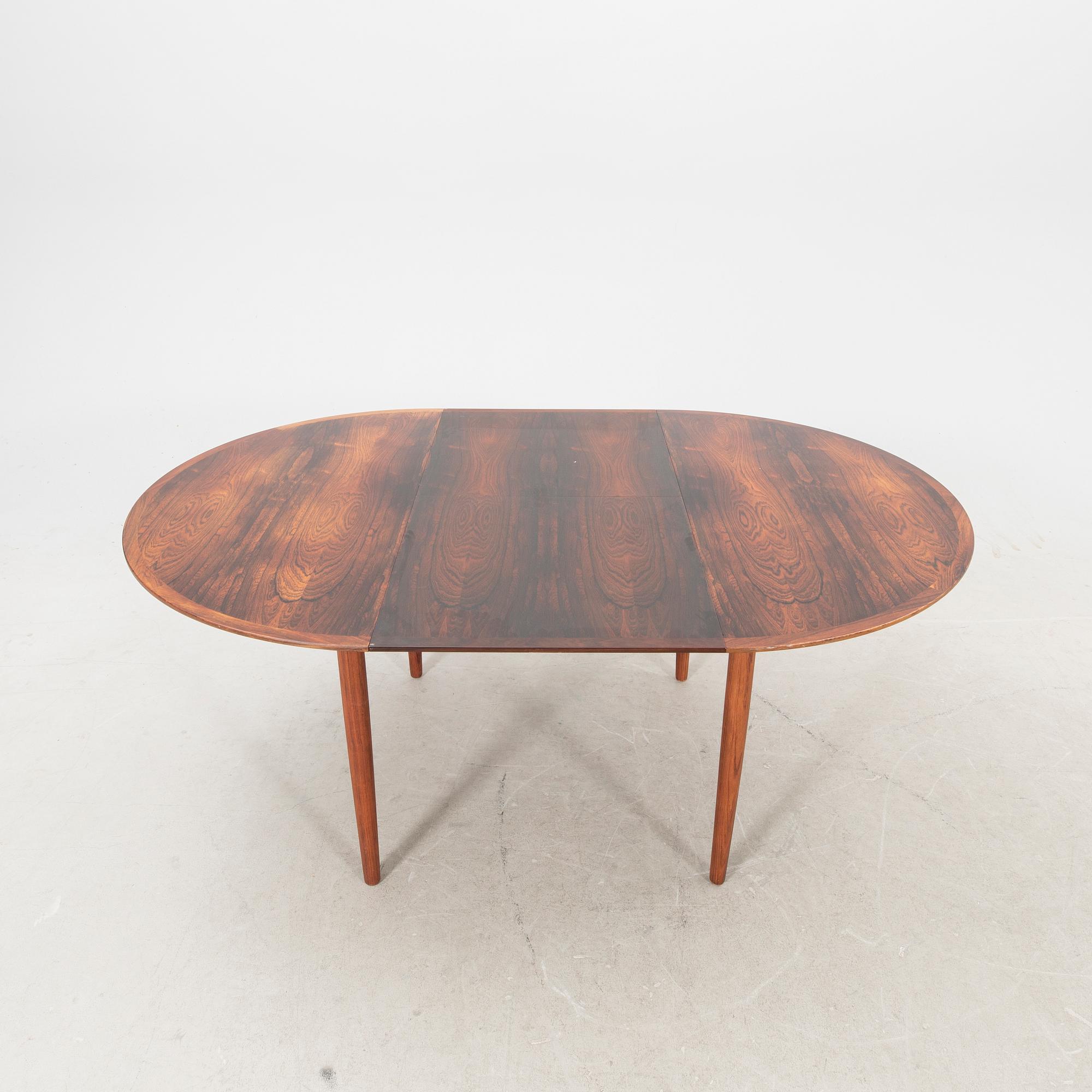 Grete Jalk,  a jacaranda dining table Denmark 1960/70s.