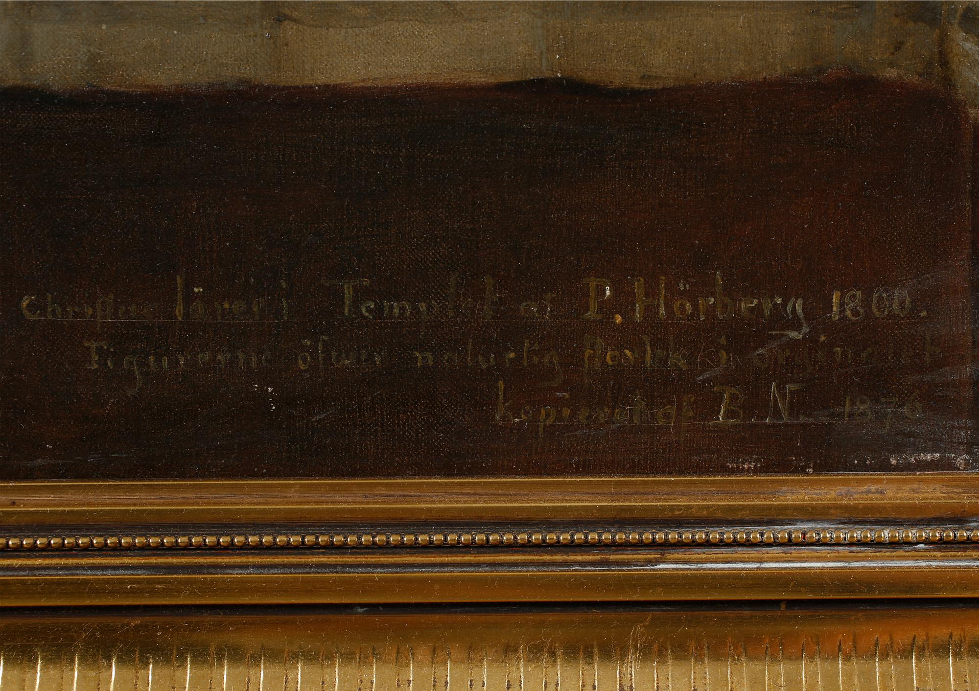BENGT NORDENBERG, oil on canvas, copy of Pehr Hörberg, signed and dated 1876.