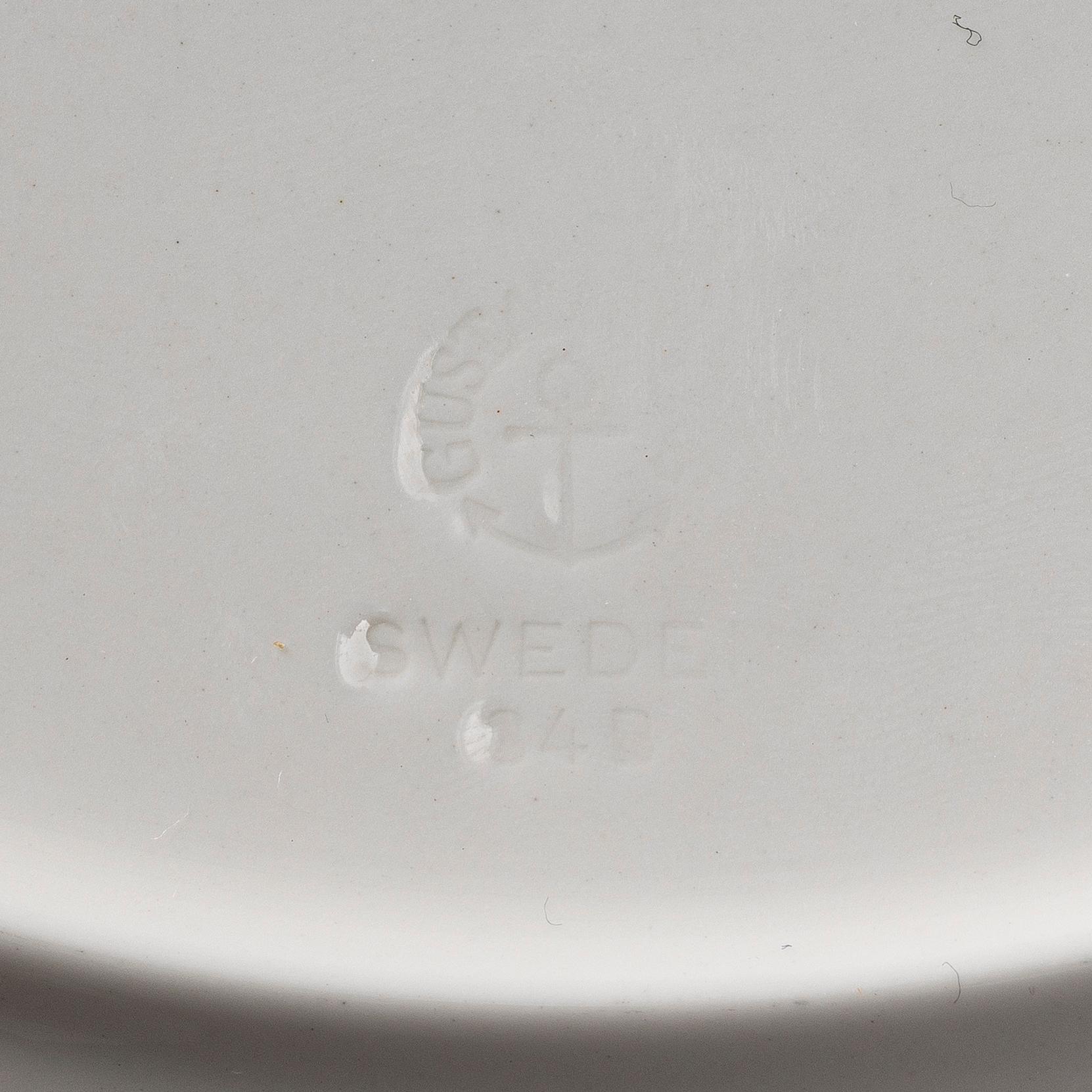 Stig Lindberg, tallrikar, 22 st, "Boro", Gustavsberg.