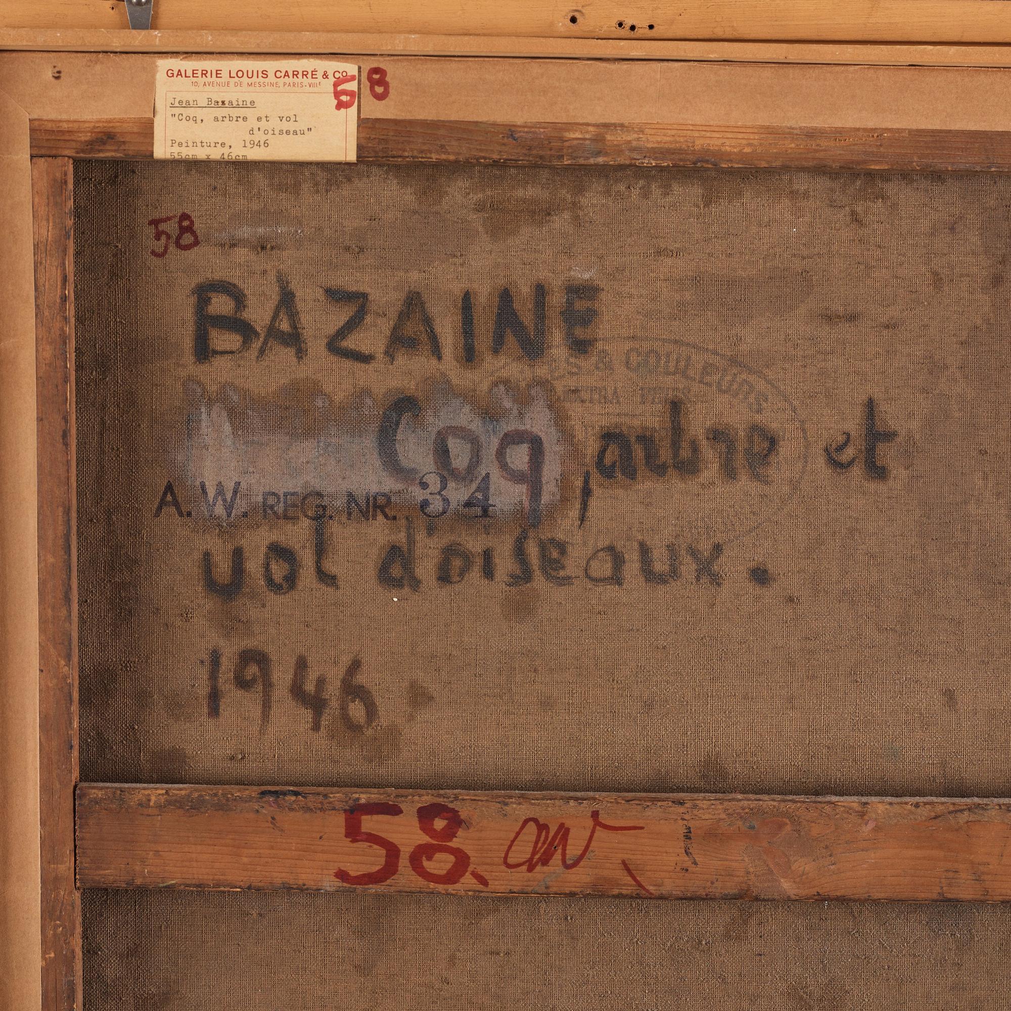 Jean Bazaine, "Coq, arbre et vol d'oiseau".